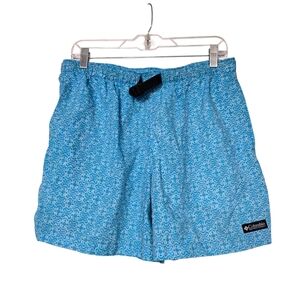 Columbia Sportwear Blue Belted Swim Shorts M